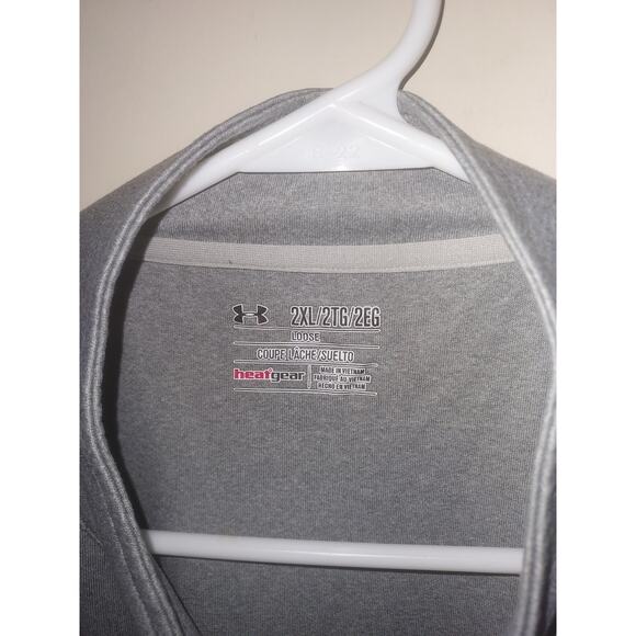 Under Armour Men's Shirt 2XL 1/4 Zip Pullover Long Sleeve HeatGear Tech Gray - Picture 5 of 5